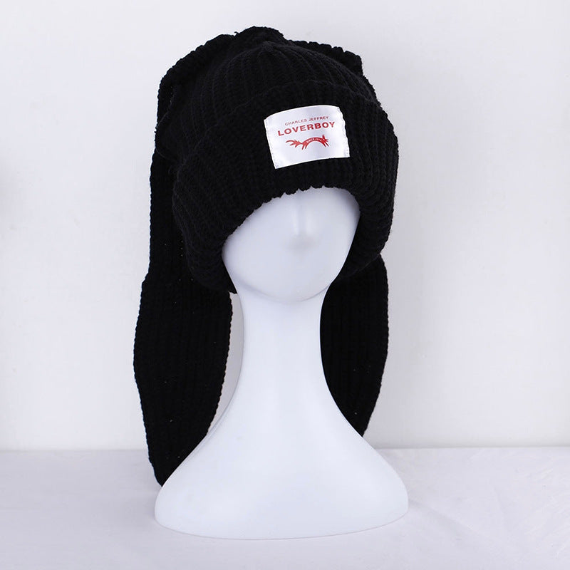 Wholesale Acrylic Long Eared Rabbit Hats for Women's Knitted Hats