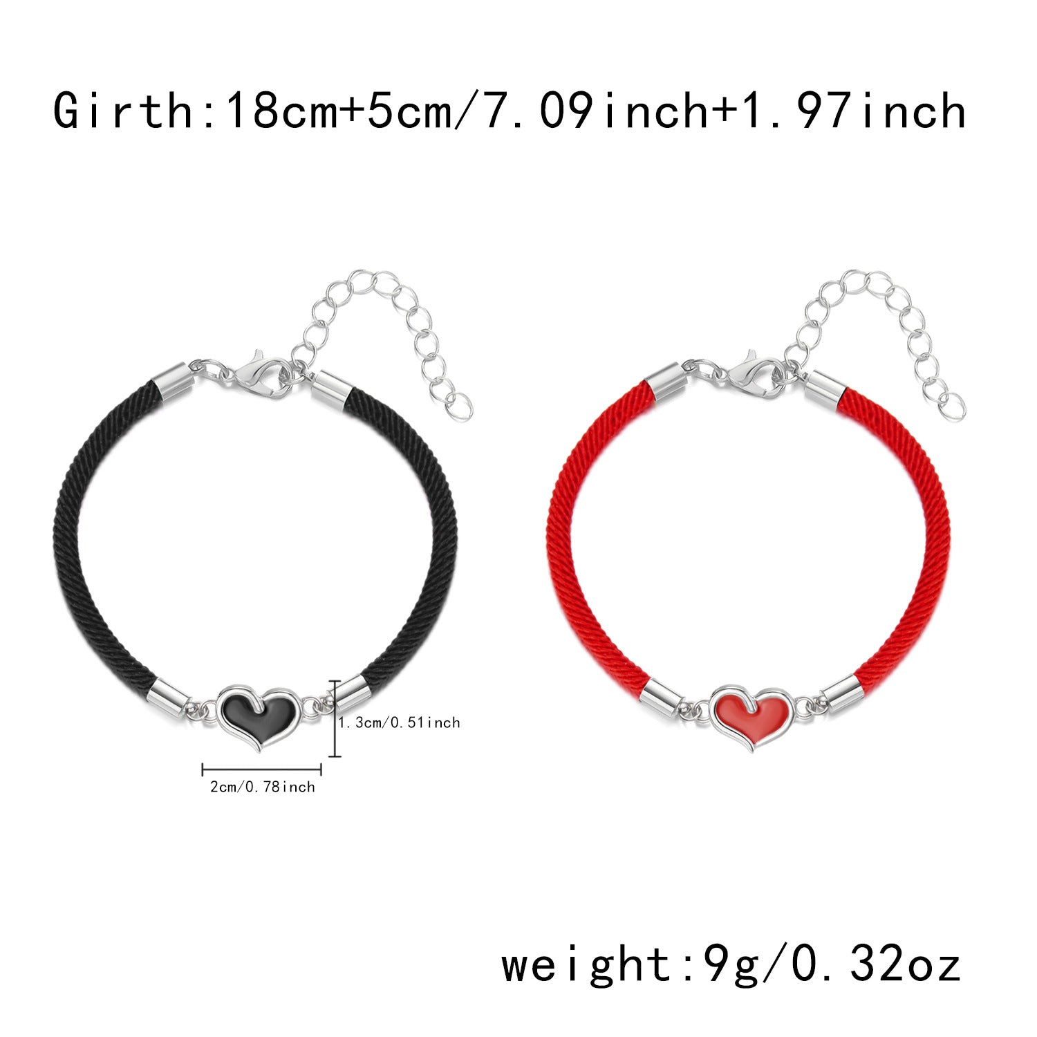 Wholesale  Luminous Bracelet Luminous Hand Rope Valentine' s Day Gift suit
