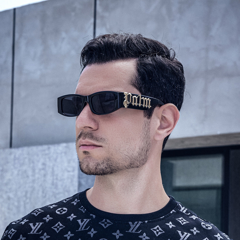 Wholesale Small Frame Fashion Wide Temples Anti-ultraviolet Sunglasses