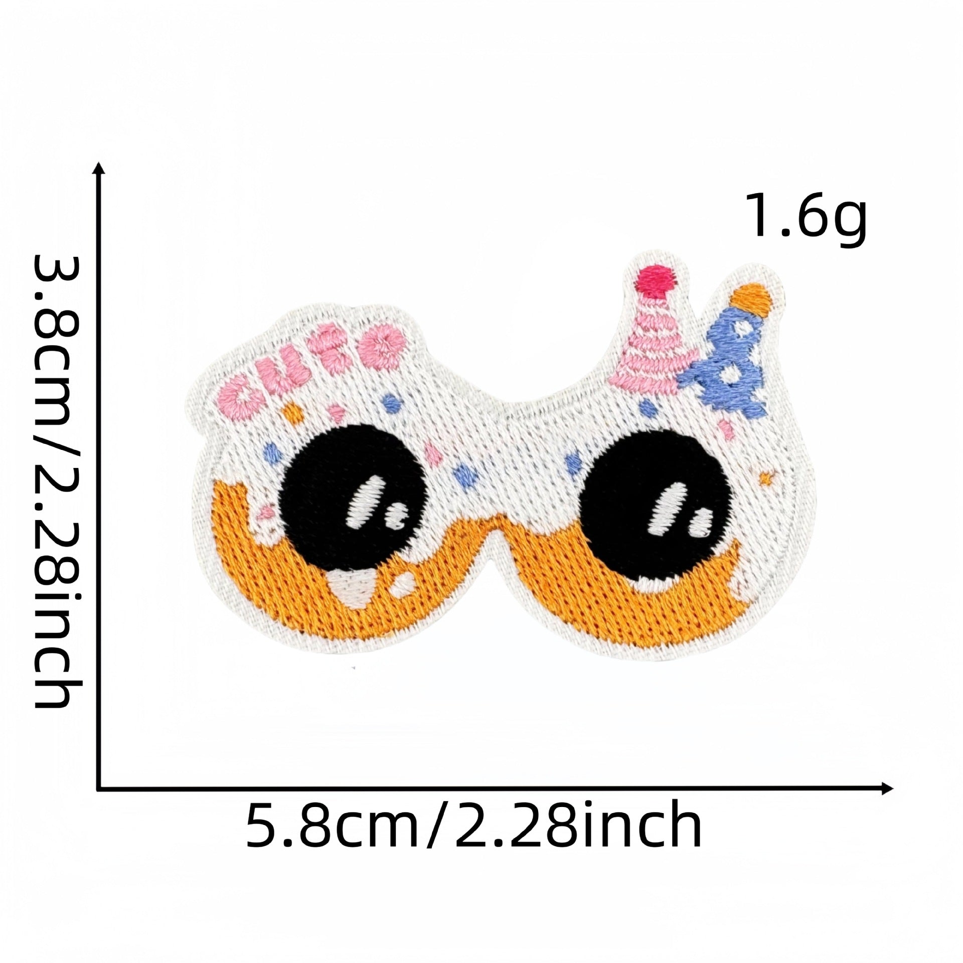 Wholesale Stylish Embroidered Patch Funny Sunglasses Watermelon Design Iron On For Bags Hats Clothing DIY Craft Supply