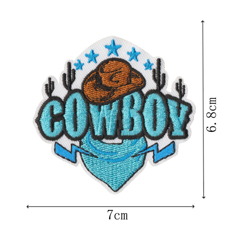 Wholesale Embroidered Western Cowboy Patch Set Of 9 Chic Clothing And Cap Decorative Accent DIY Craft Fashion Accessory For Boutique Resale