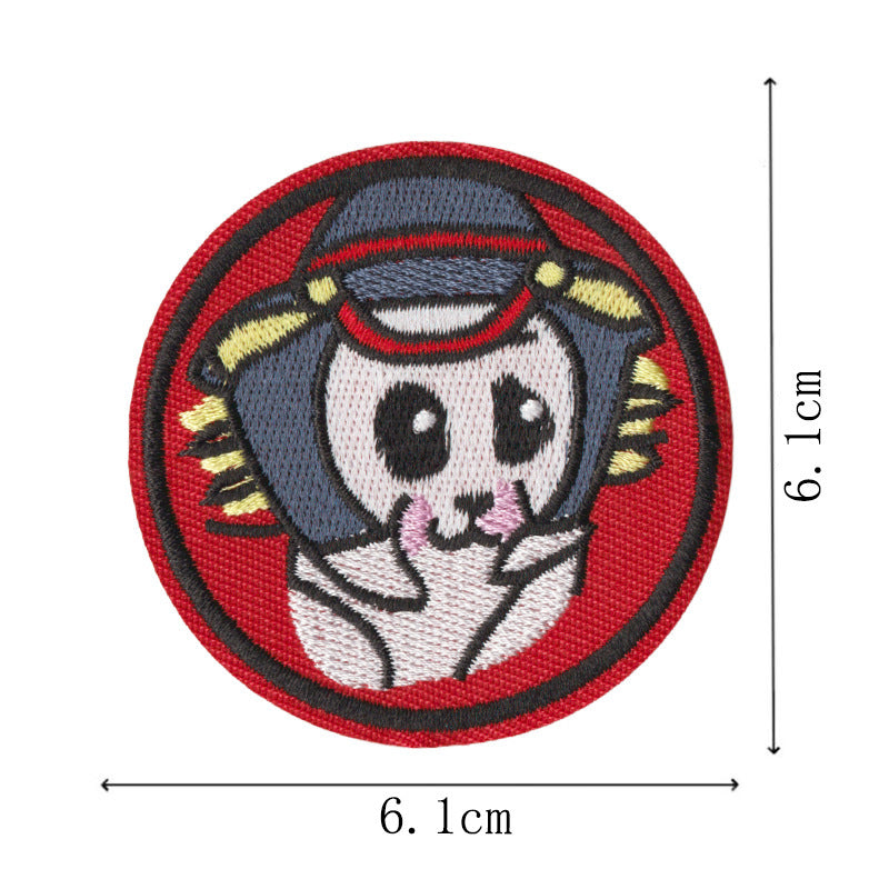 Wholesale Embroidered Round Cartoon Animal Patches Heat Activated Adhesive Set Of 9 For ets Bags DIY Repair And Resale