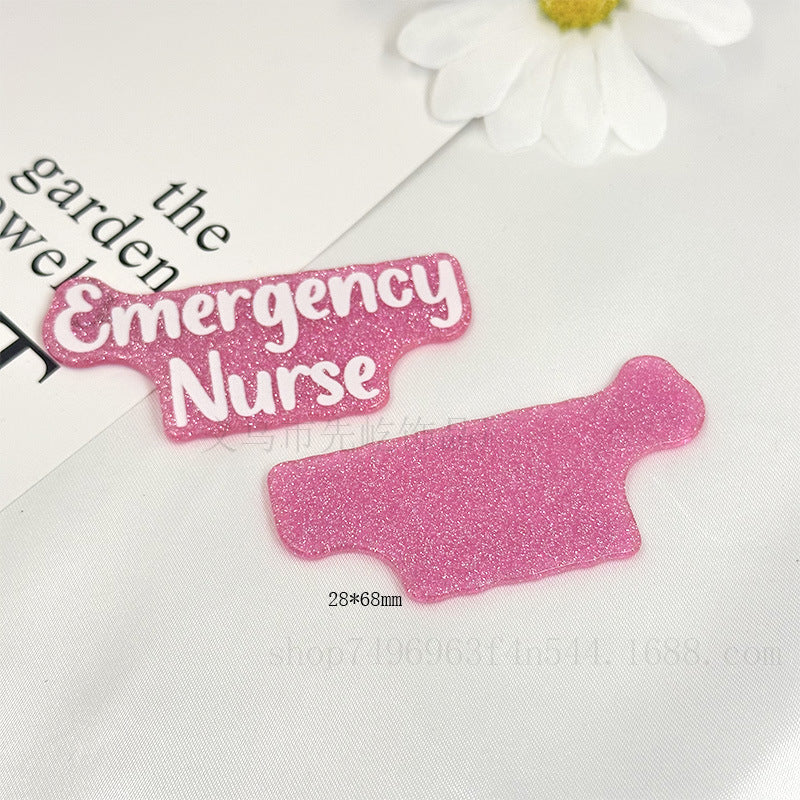 Wholesale 10pcs Cartoon Acrylic Letters Telescopic Buckle DIY Patch With