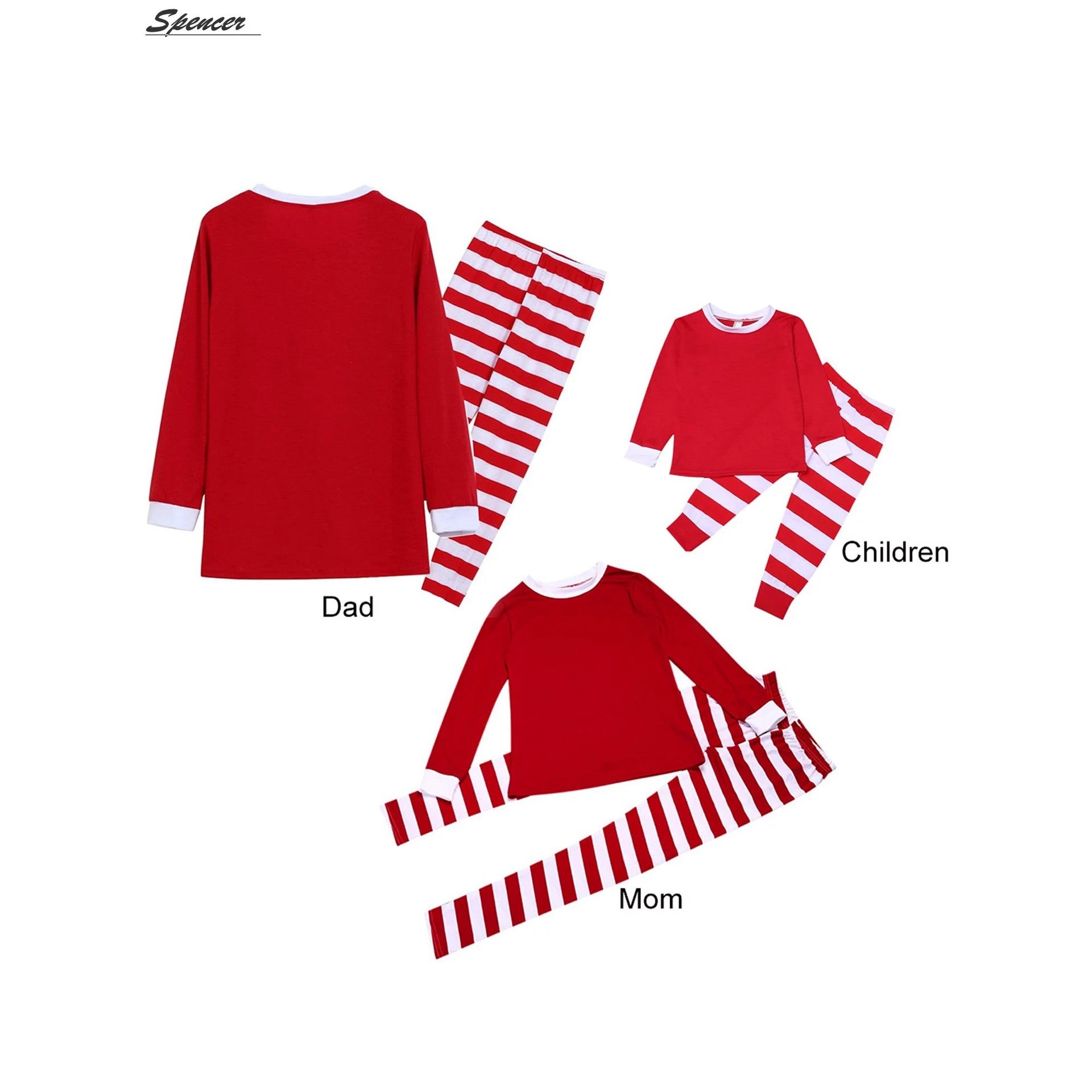 Wholesale Christmas Striped Parent-child Home Set Pajamas
