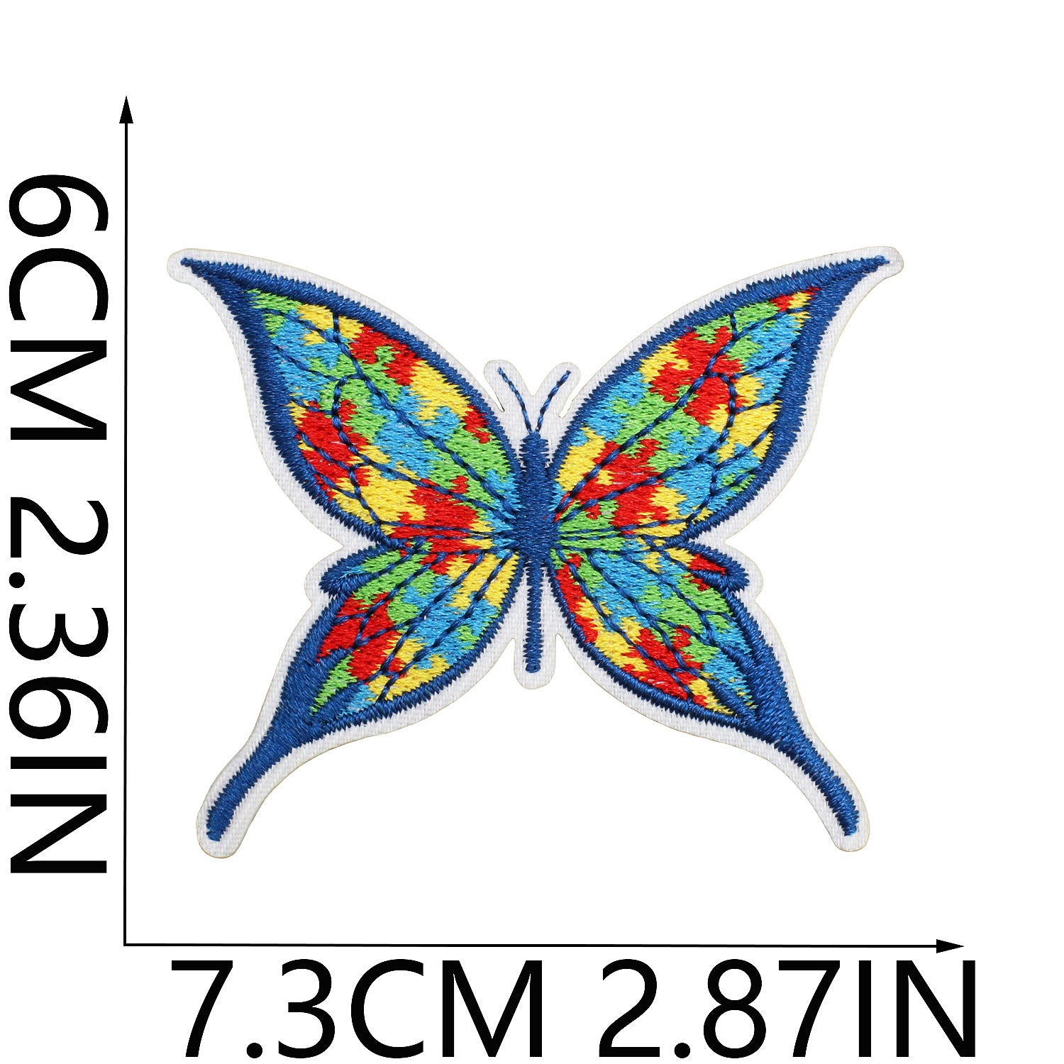 Wholesale Colorful Dinosaur Turtle Polyester Embroidered Iron On Patch For Clothing Autism Awareness Craft Supply