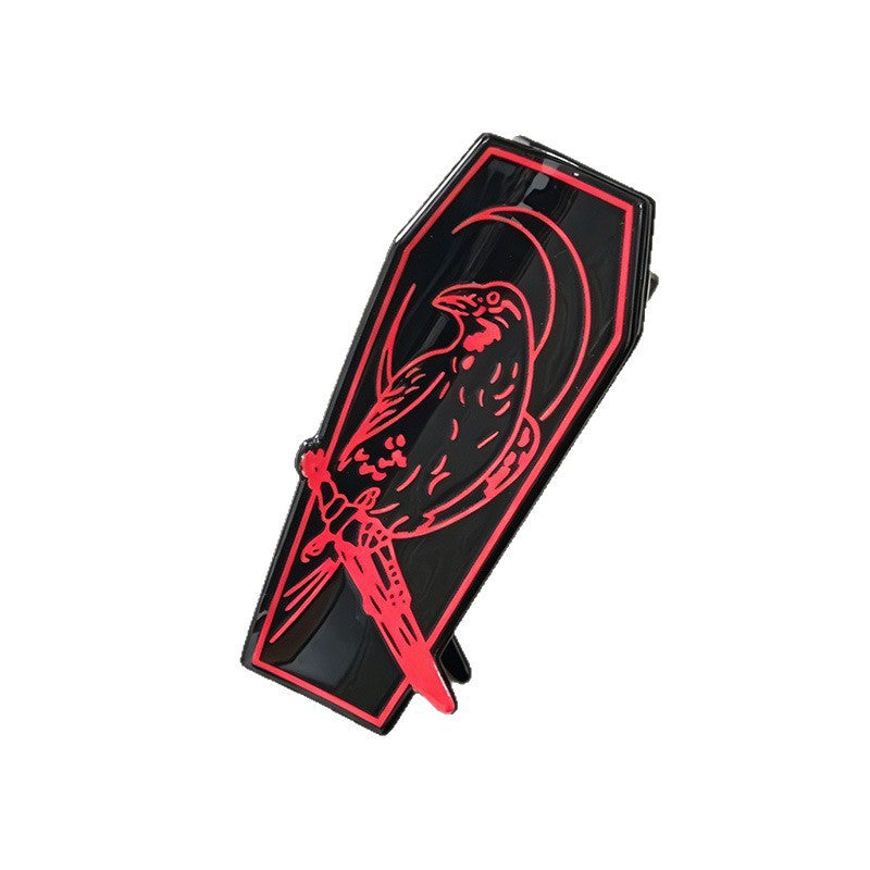 Wholesale  Coffin Claw Hair Clip Gothic Punk PVC Hair Accessory For Everyday Styling