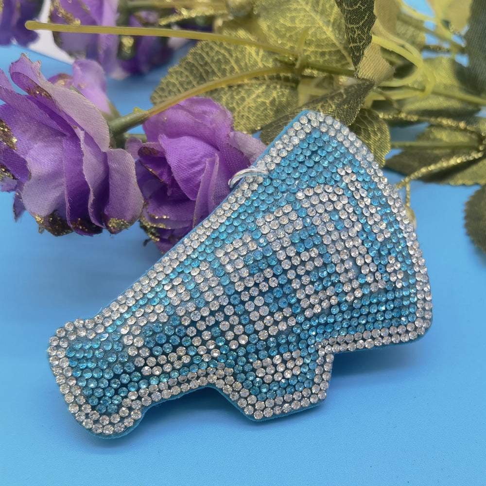 Wholesale Velvet Inlaid Diamond English Letter Keychains