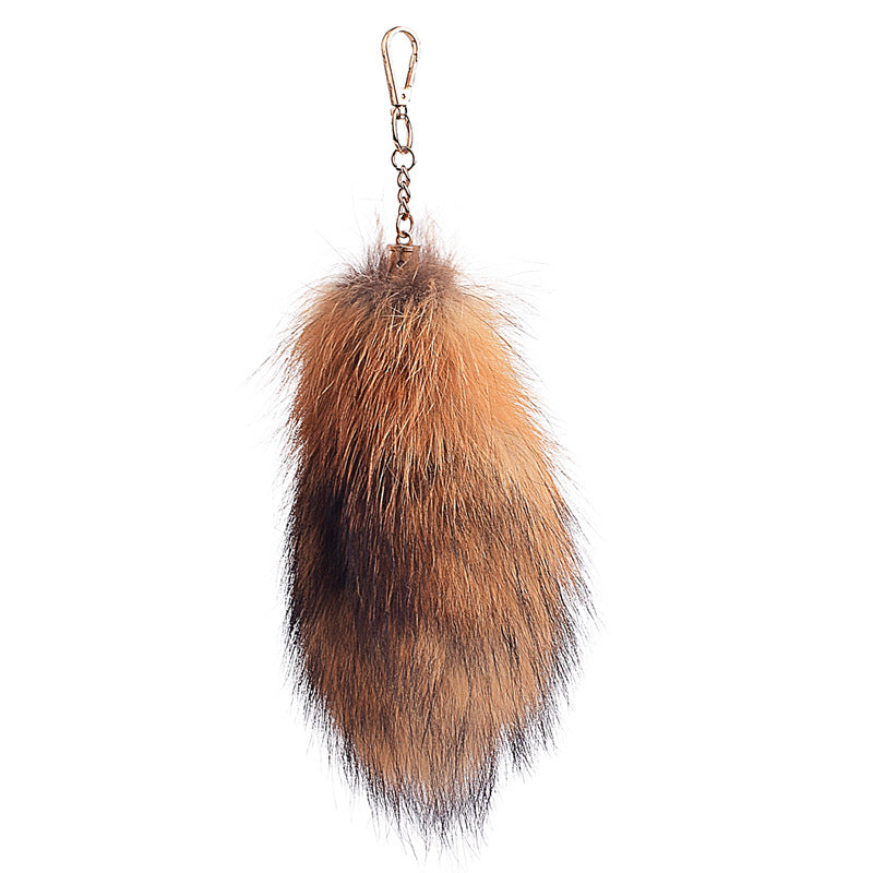 Wholesale of Oversized Fox Hair Pendant Keychains