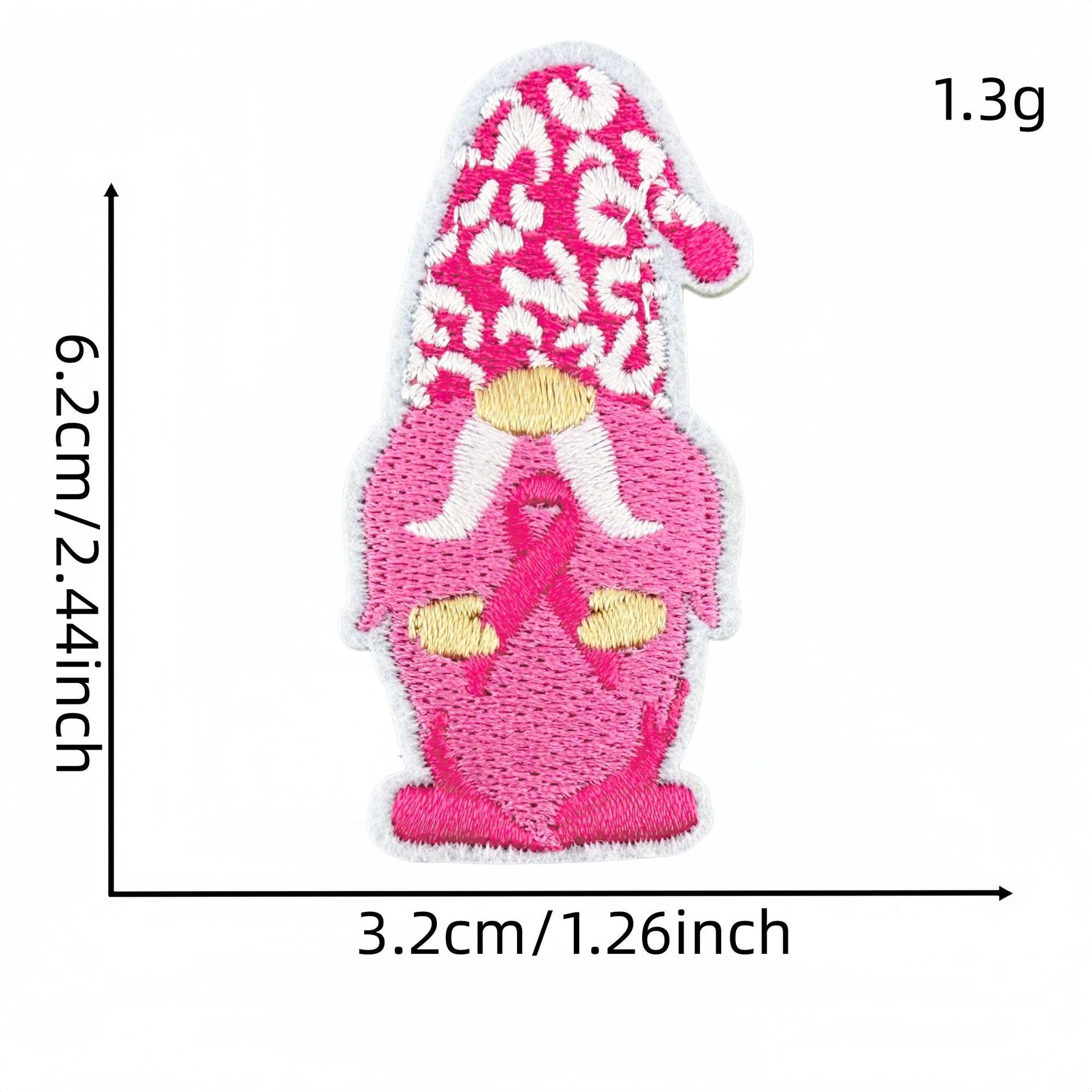 Wholesale Pink Ribbon Embroidered Iron On Patch Decorative Sewing Badge For Clothing Bags DIY Craft Accessory