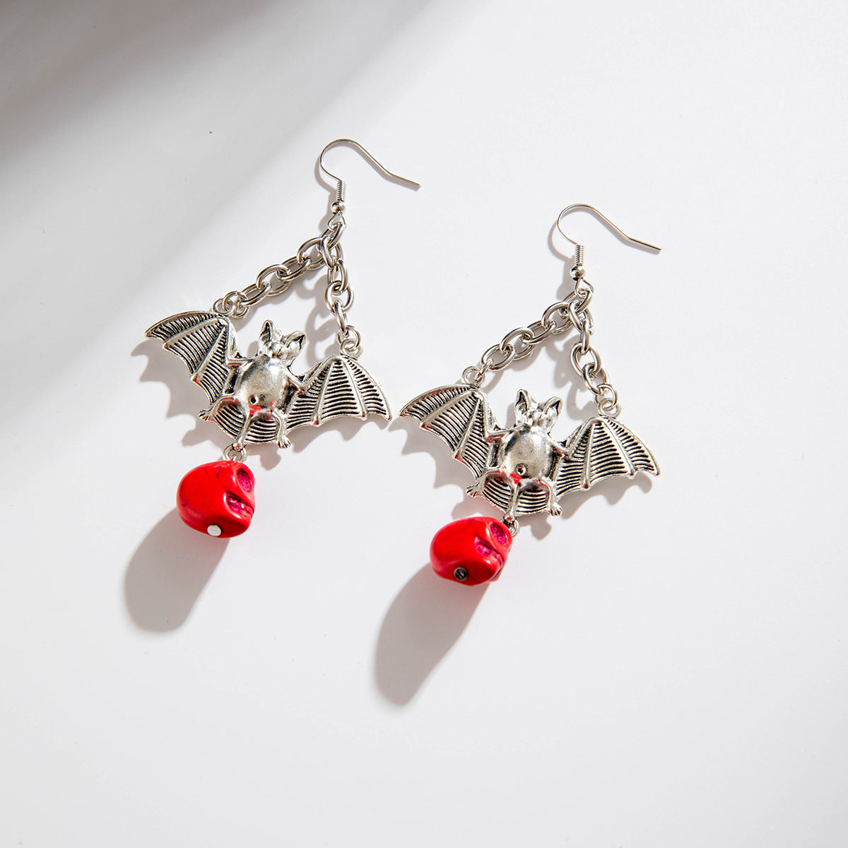 Wholesale  funny skull alloy earrings