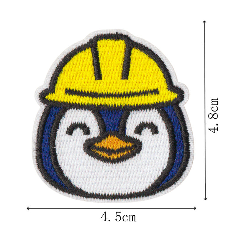 Wholesale Quirky Occupation Penguin Embroidered Patch Set Of 9 Funny Design Iron On Badges For Coats And Clothing Fashion Accessory