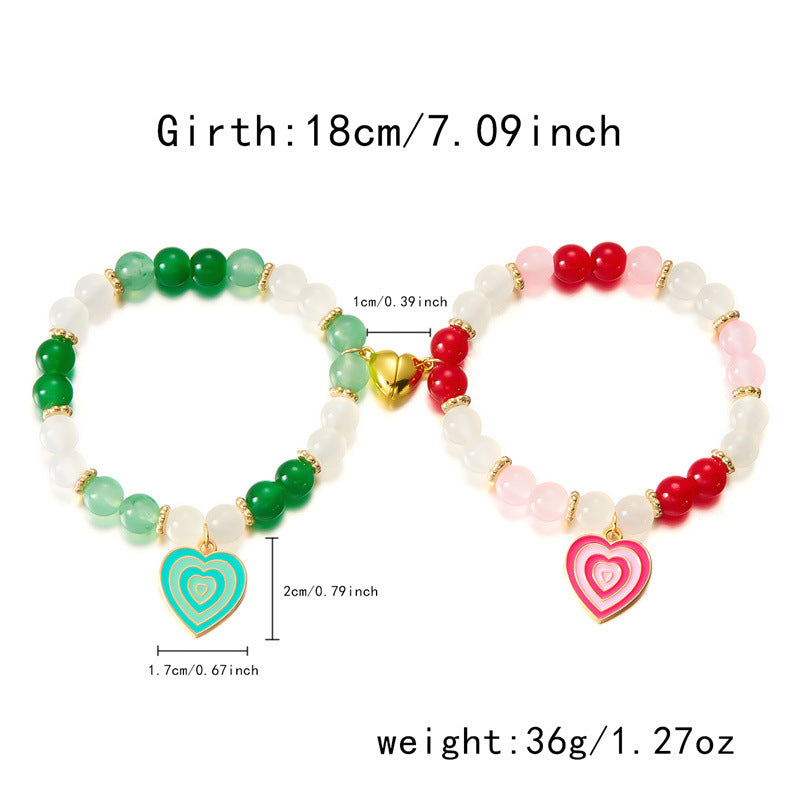 Wholesale  Design Loving Couple Magnetic Bracelet