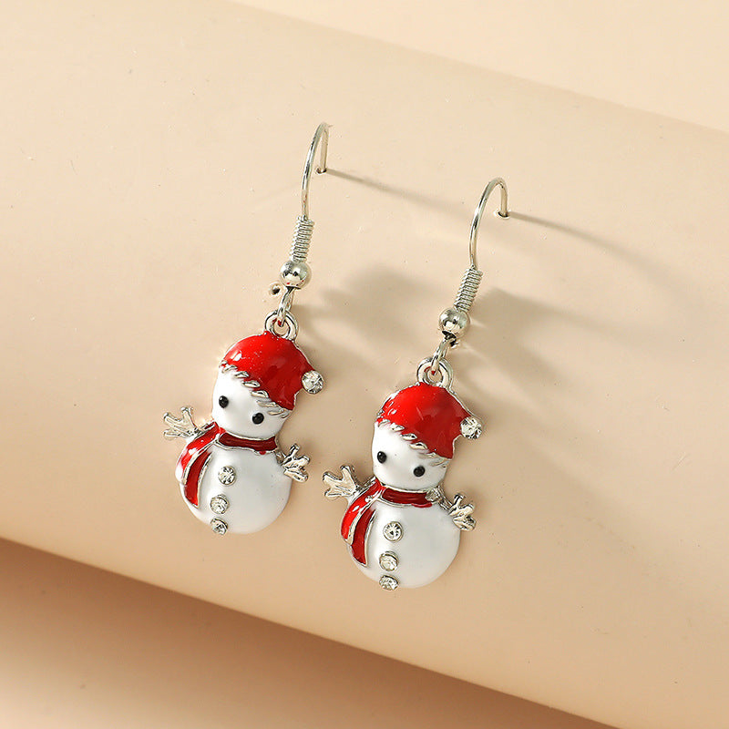 Wholesale Hot Selling Christmas Snowman Fashion Cute Doll Earrings