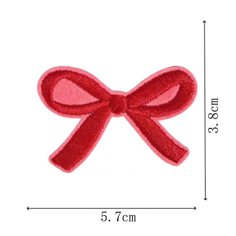 Wholesale Red diverse bow embroidery DIY Patches