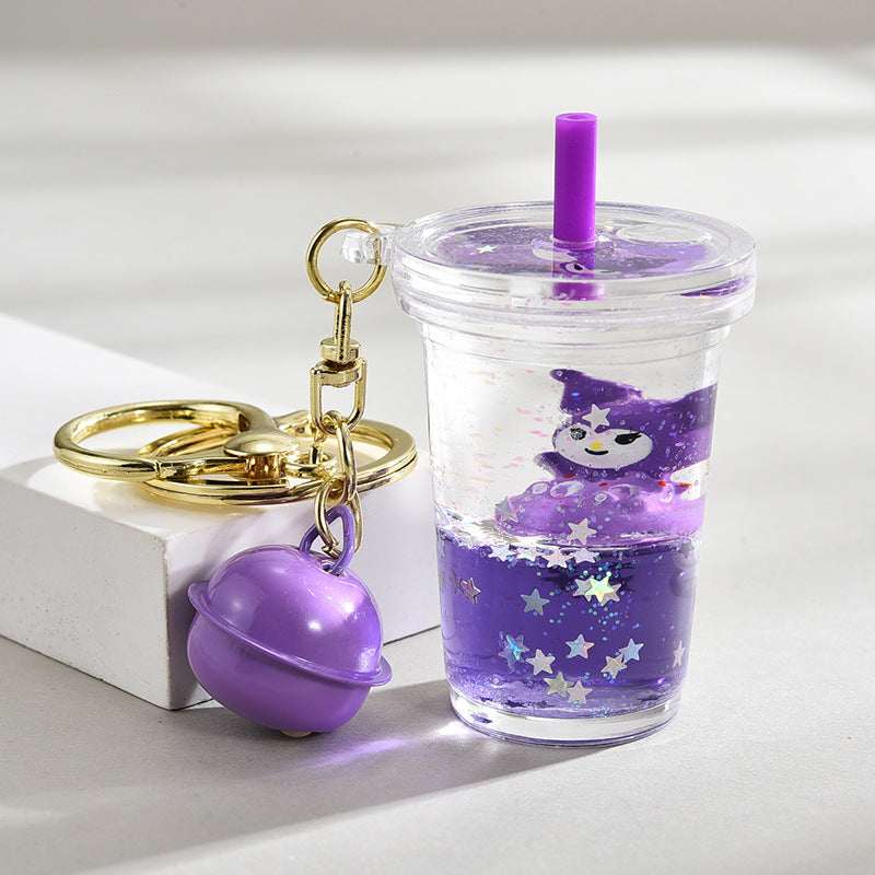 Wholesale Creative Floating  Acrylic Oil Flow Sand Bottle