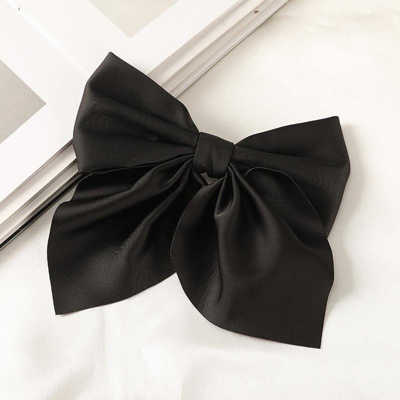 Wholesale Solid Color Fabric Sweet Bow Hair Clip