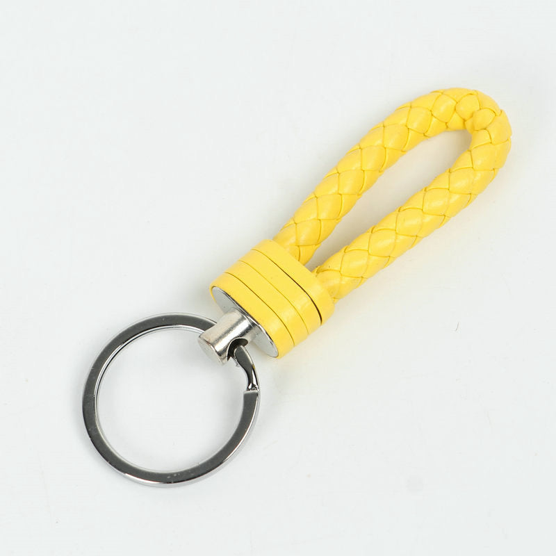 Wholesale Braided Color Leather Rope Keychain