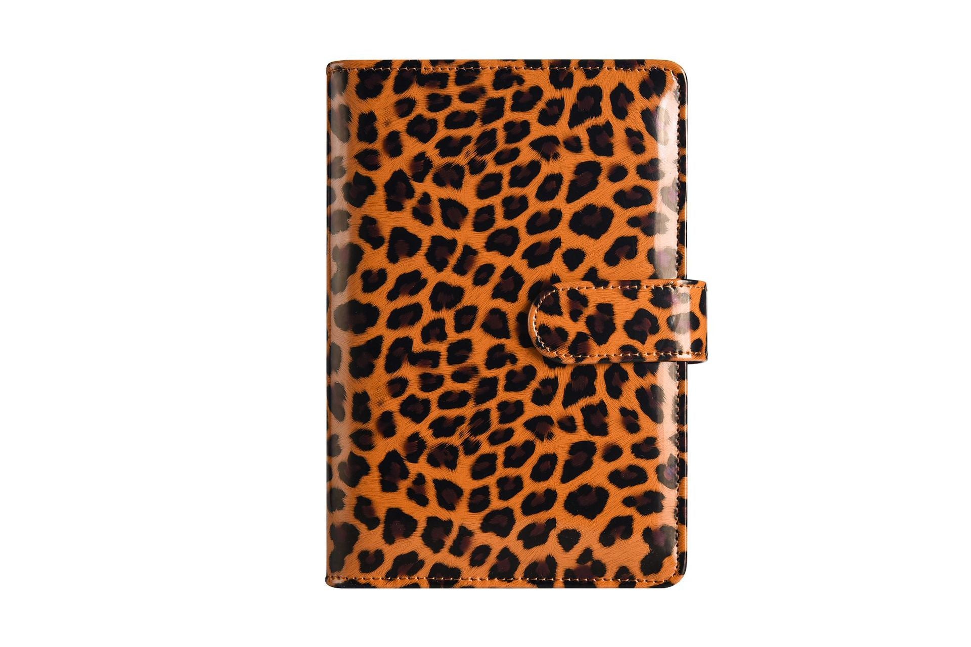Wholesale Leopard Pattern Splicing Binder Leather PU Cash Budget Binder Notebook