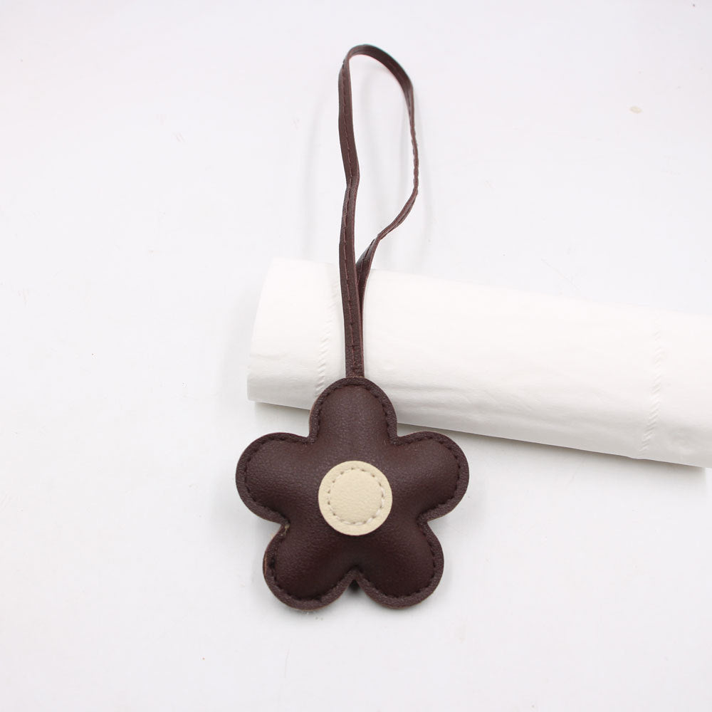 Wholesale Trendy Cherry Blossom Flower Faux Leather Bag Charm Pendant Fashion Accessory For Party Gift Boutique Resale