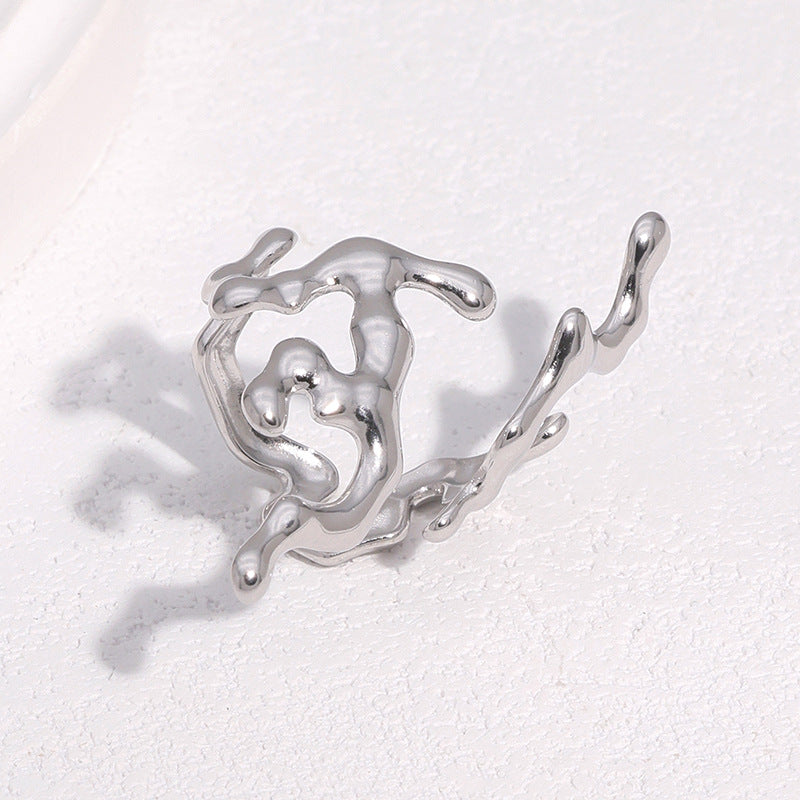 Wholesale Stainless Steel Ring  Simple Style Opening Adjustable Rings