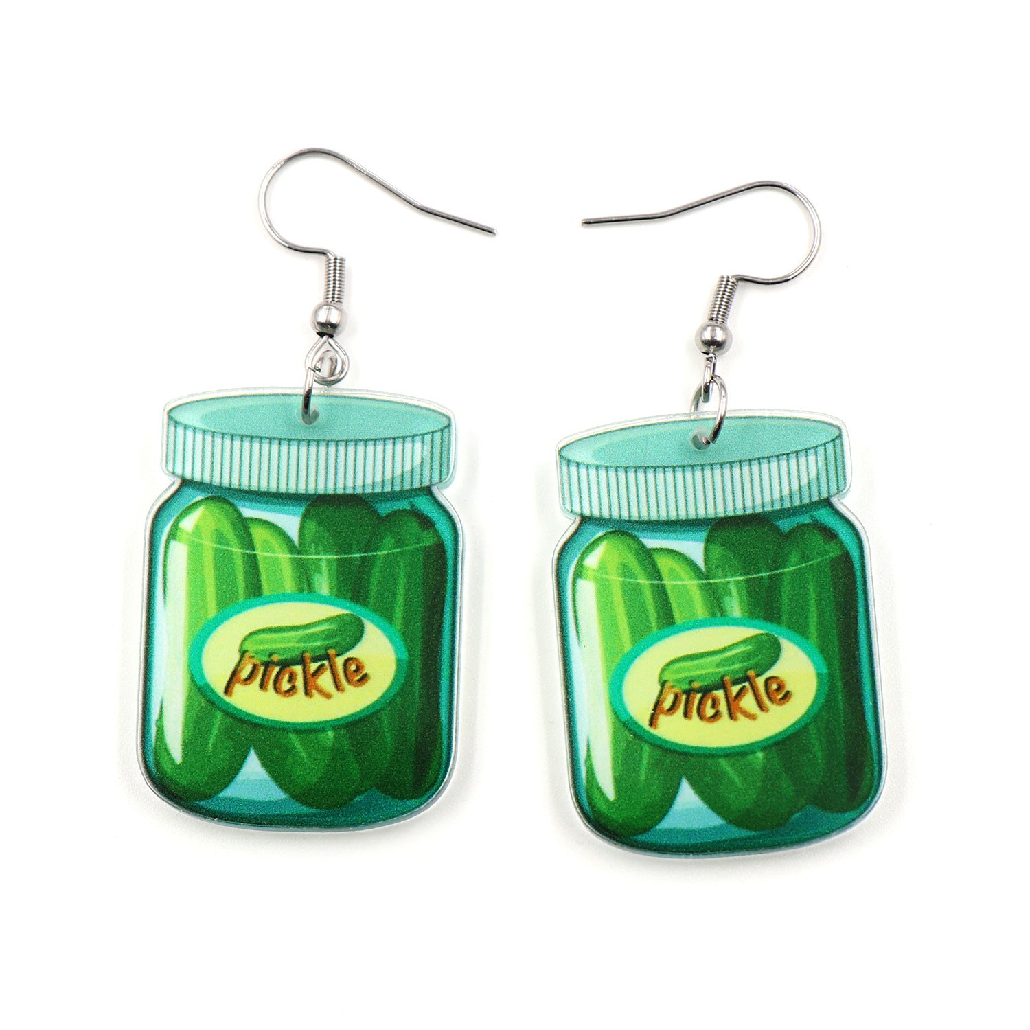 Wholesale Transparent Acrylic Vegetable Cucumber Earrings