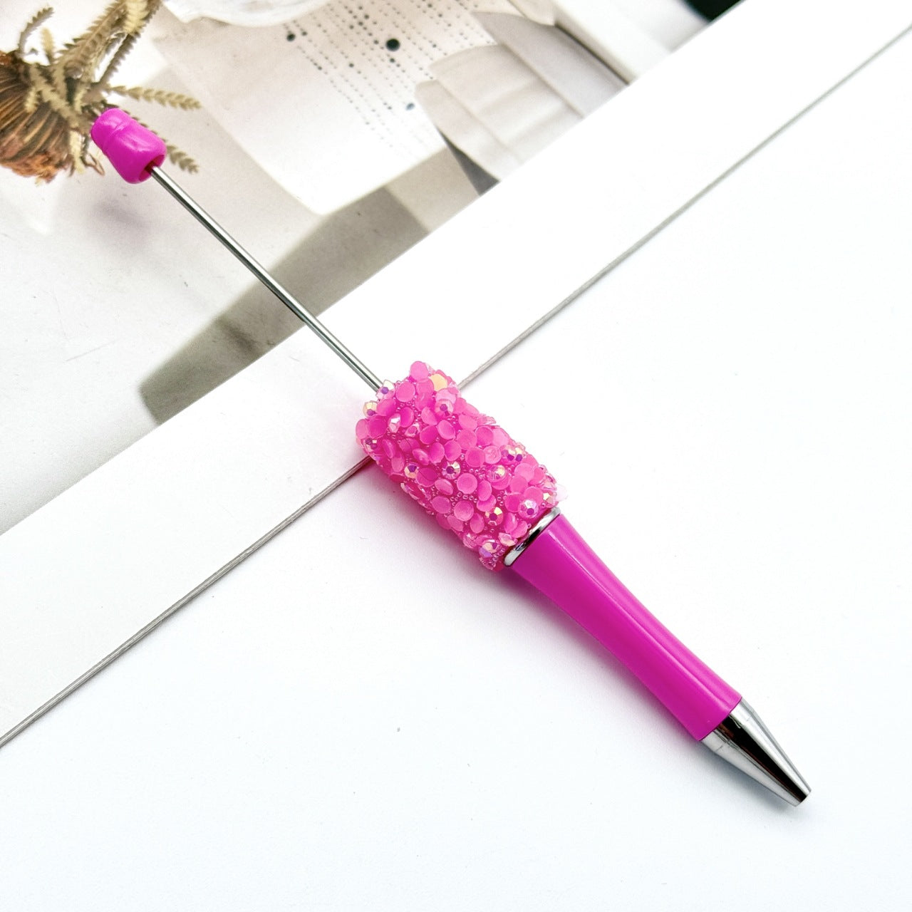 Wholesale DIY Sequin Bead Pen Colorful Resin Ballpoint Pen