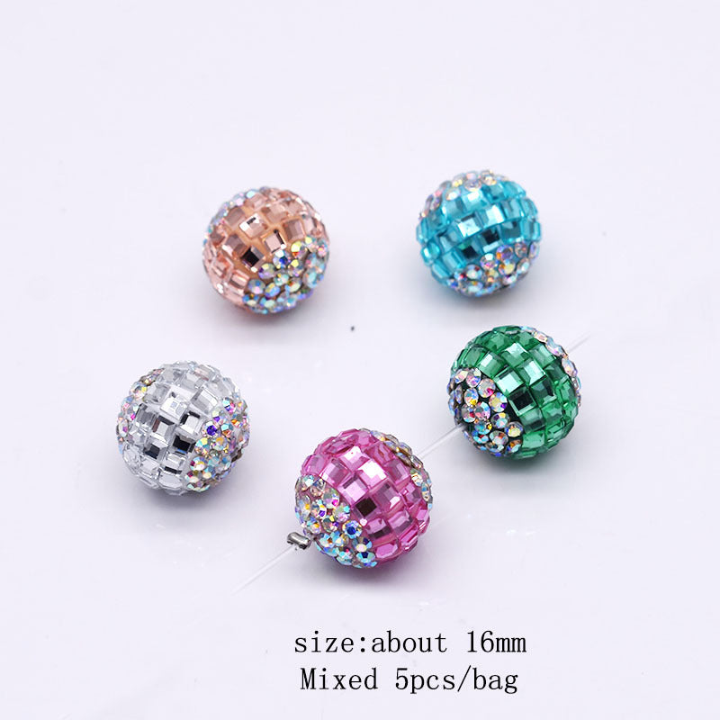 Wholesale 5pcs Clay Heavy Industry Fishtail Zircon Bear Strawberry Beads