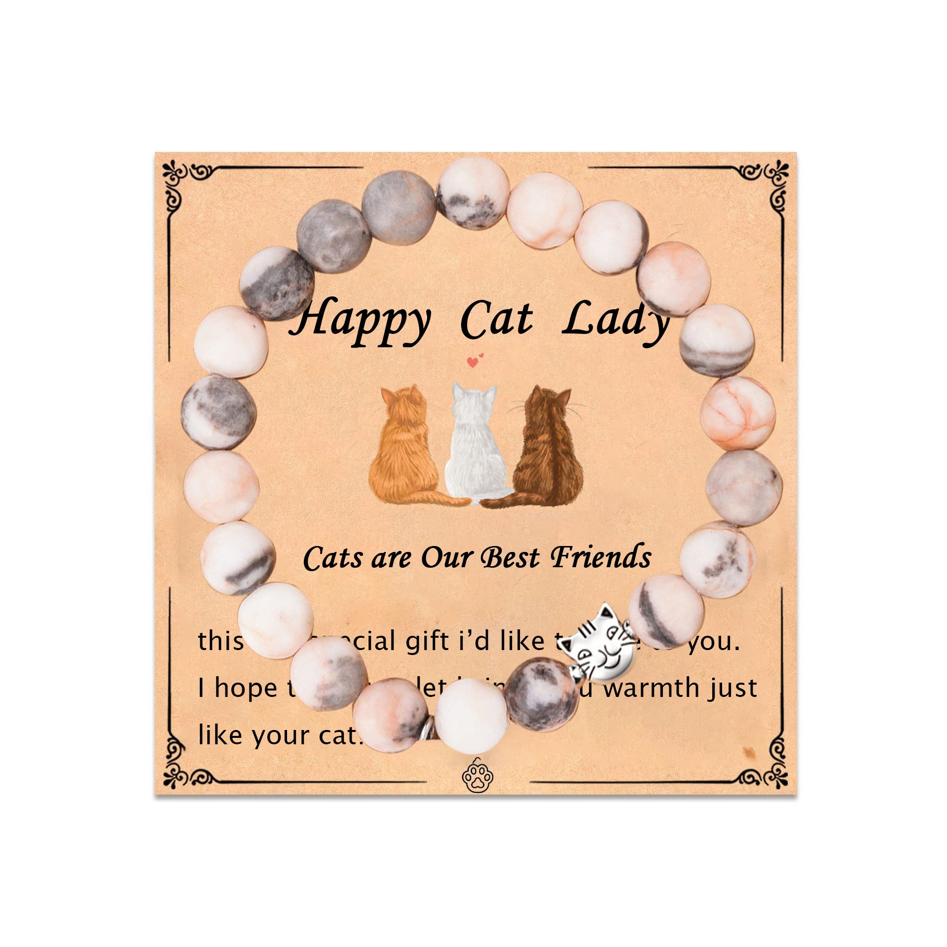 Wholesale Natural Stone Cat Head Bracelet