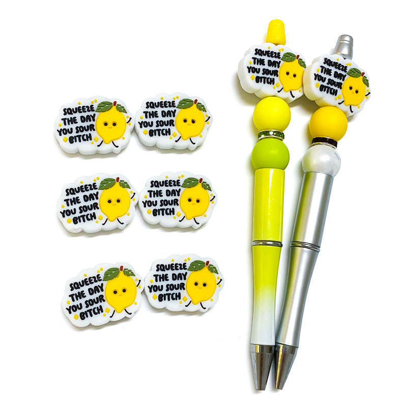 Wholesale 10pcs/pack Cartoon lemon beads