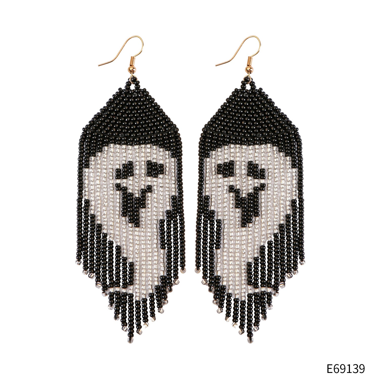 Wholesale Ghost Rice Beads Halloween Glass Earrings