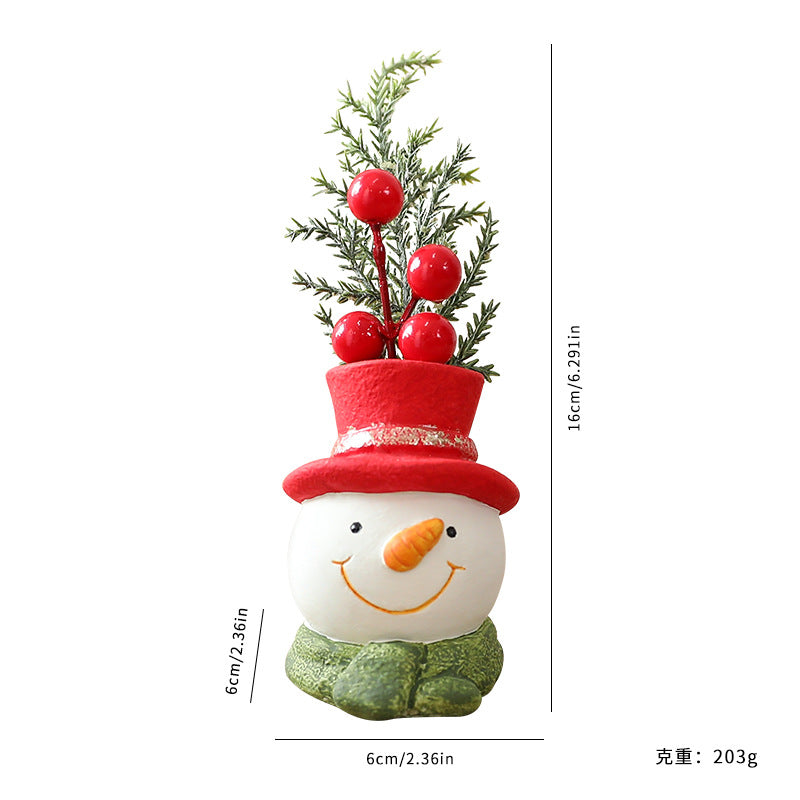 Wholesale  new resin dwarf doll  snowman resin Christmas decoration ornaments