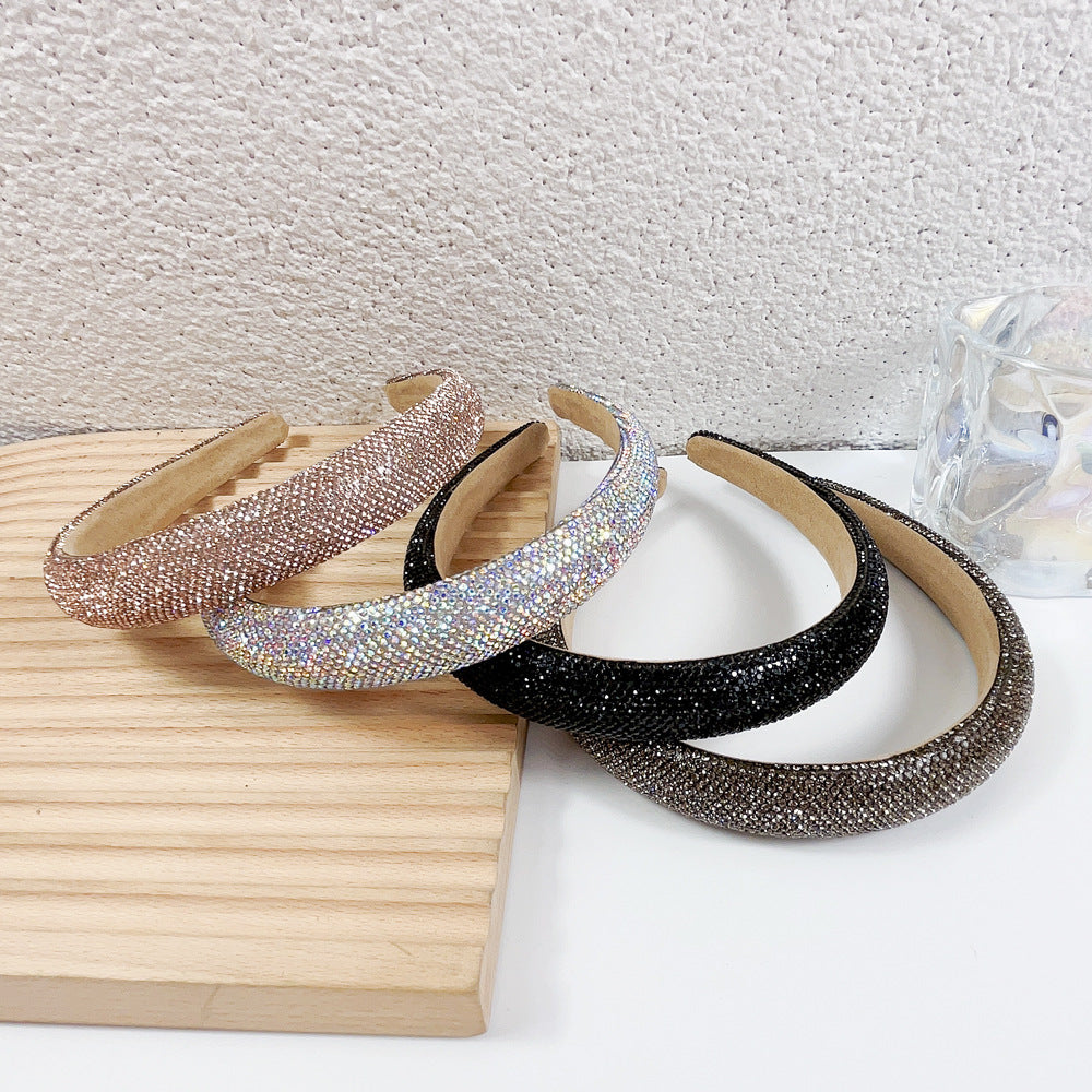 Wholesale Simple and Versatile Headband Full of Diamonds