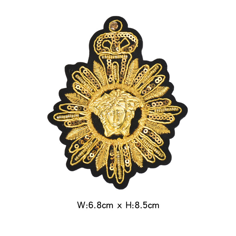 Wholesale College Style 3D Embroidered Tiger Badge Patch Beaded Felt Applique Fashion Accessory For Suit Or Towel Boutique Resale Gift