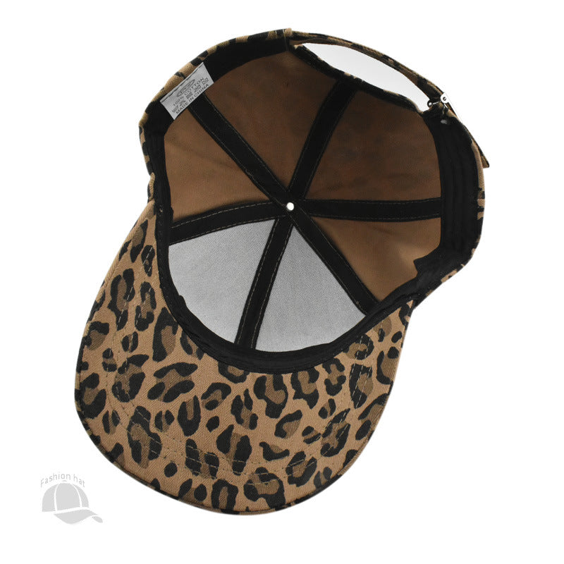 Wholesale New dome hat men and women leopard print baseball cap outdoor sunshade fashion all-match ins cap