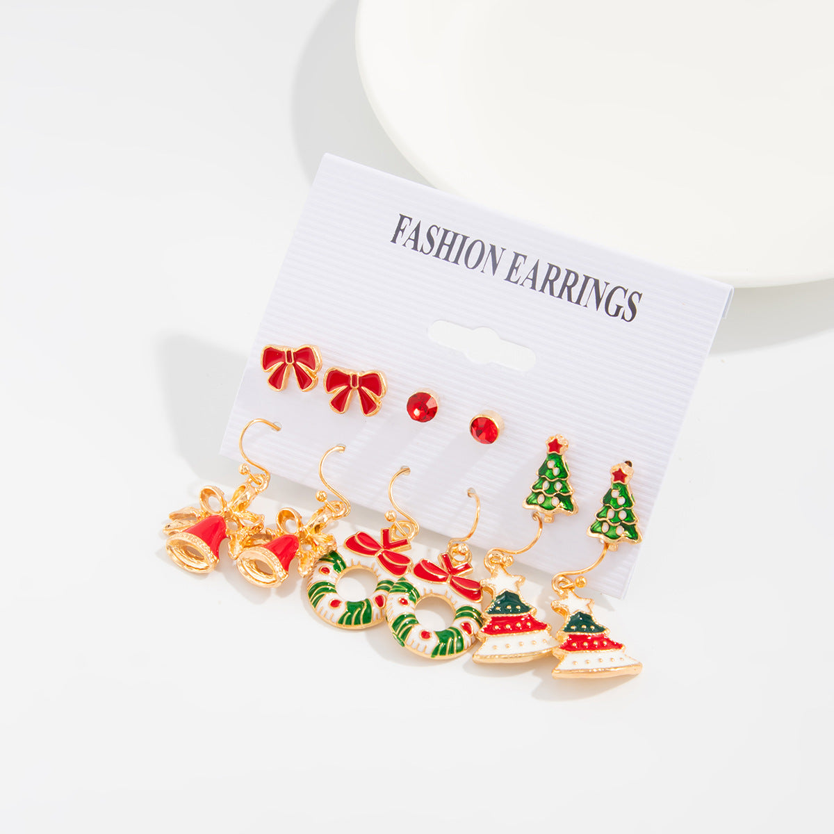 Wholesale cartoon reindeer Christmas  Earrings Set