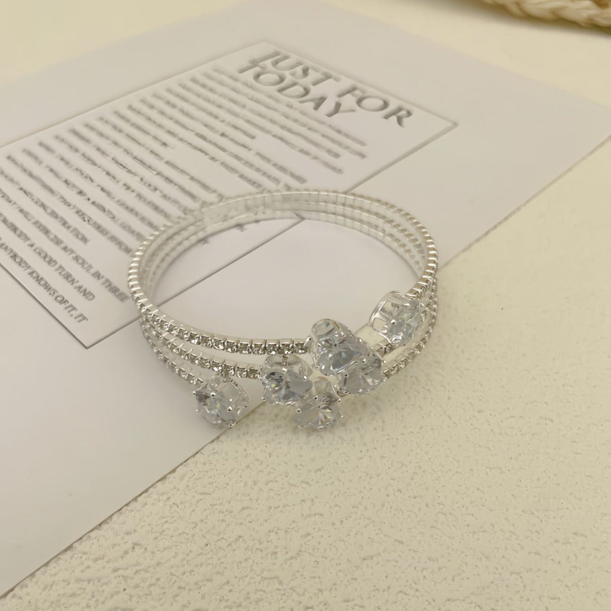 Wholesale Open bracelet jewelry fashion bridal bracelet rhinestone elastic diamond bracelet