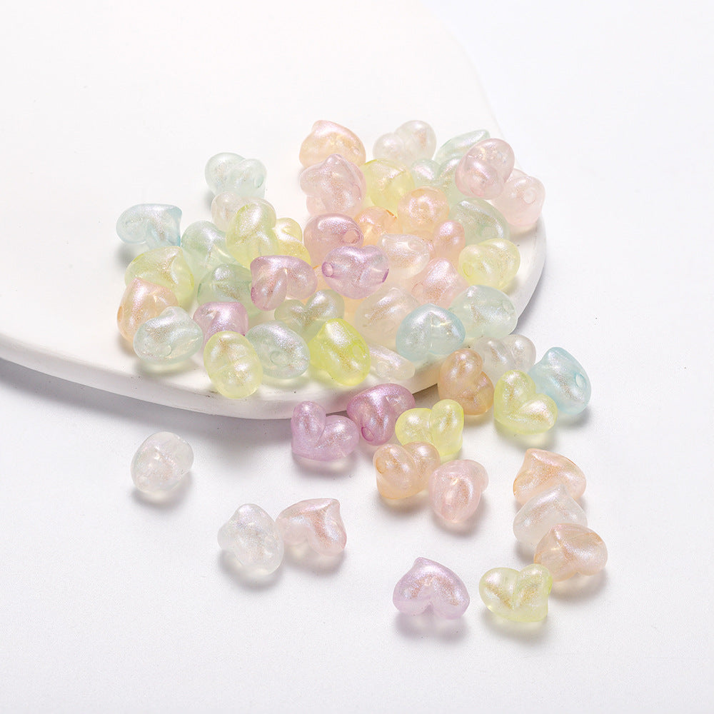 Wholesale 30pcs/pack Acrylic Colorful Mermaid Pearly Love Beads