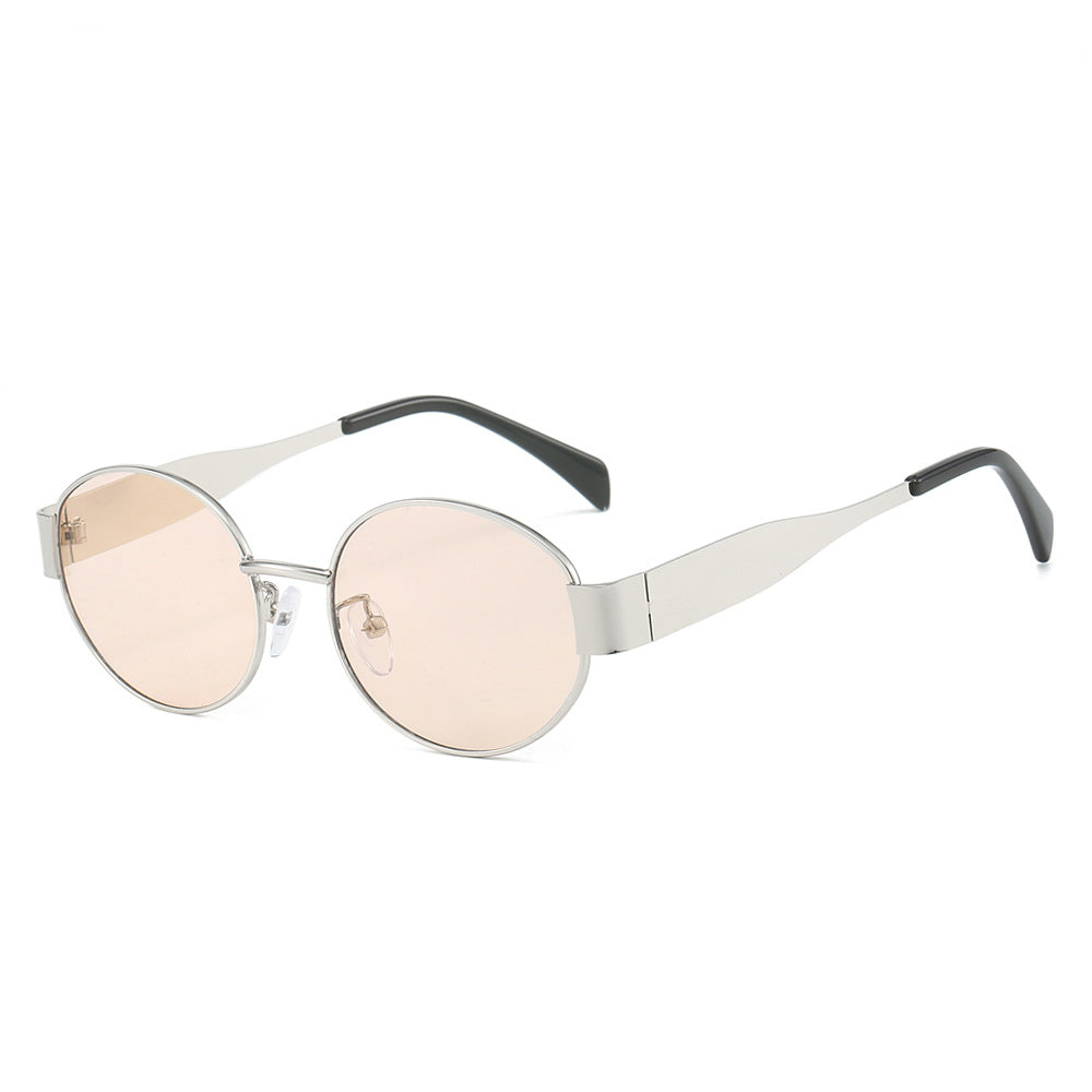 Wholesale Oval Sunglasses Small Round Metal Fashion Sunglasses for Men and Women