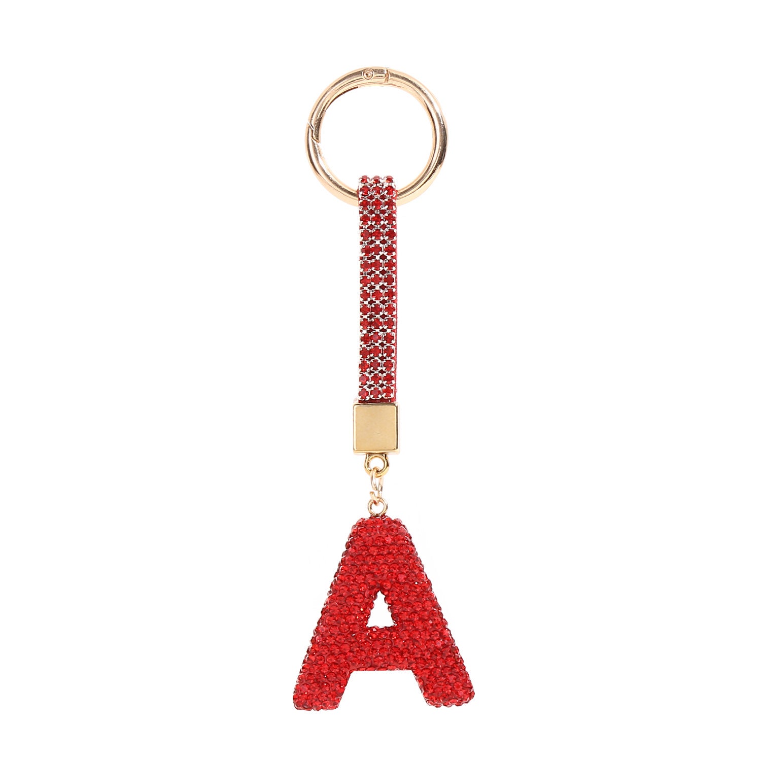 Wholesale Full Diamond Letter A Glass Keychain