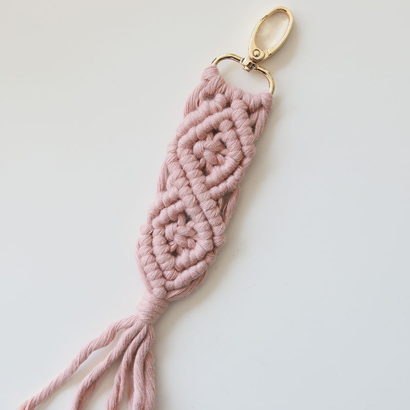 Wholesale Handwoven Cotton Rope Tassel Keychain