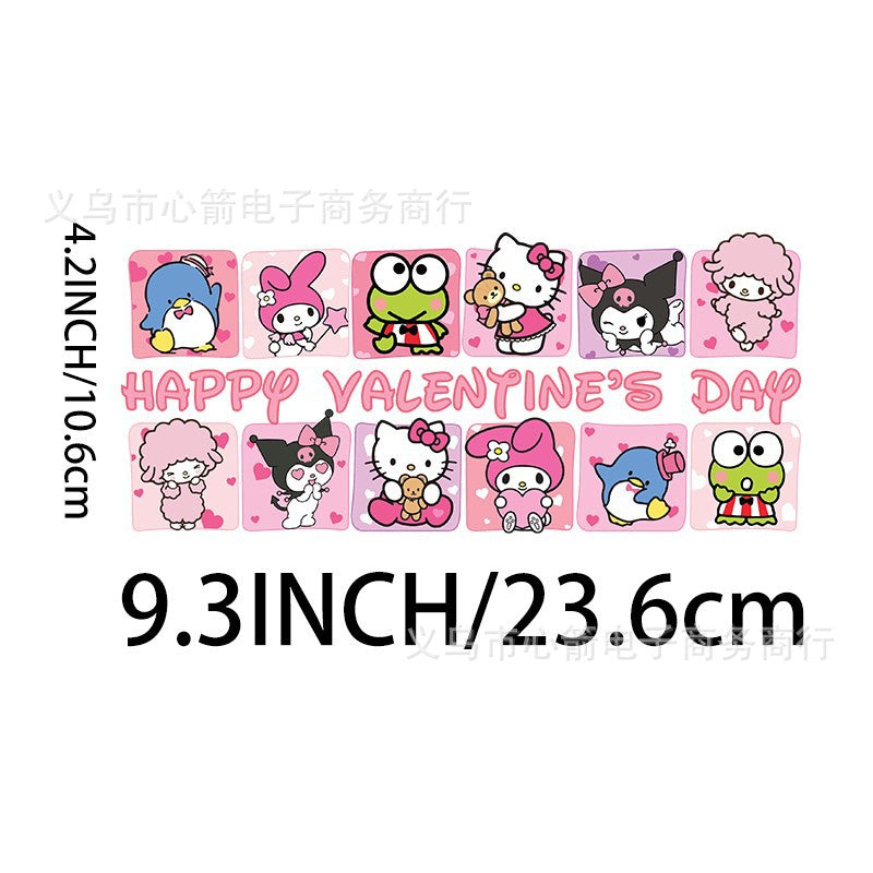 Wholesale 5pcs Cartoon Valentine' s Day  16oz Cup UV DTF Wraps OLY Exclusive