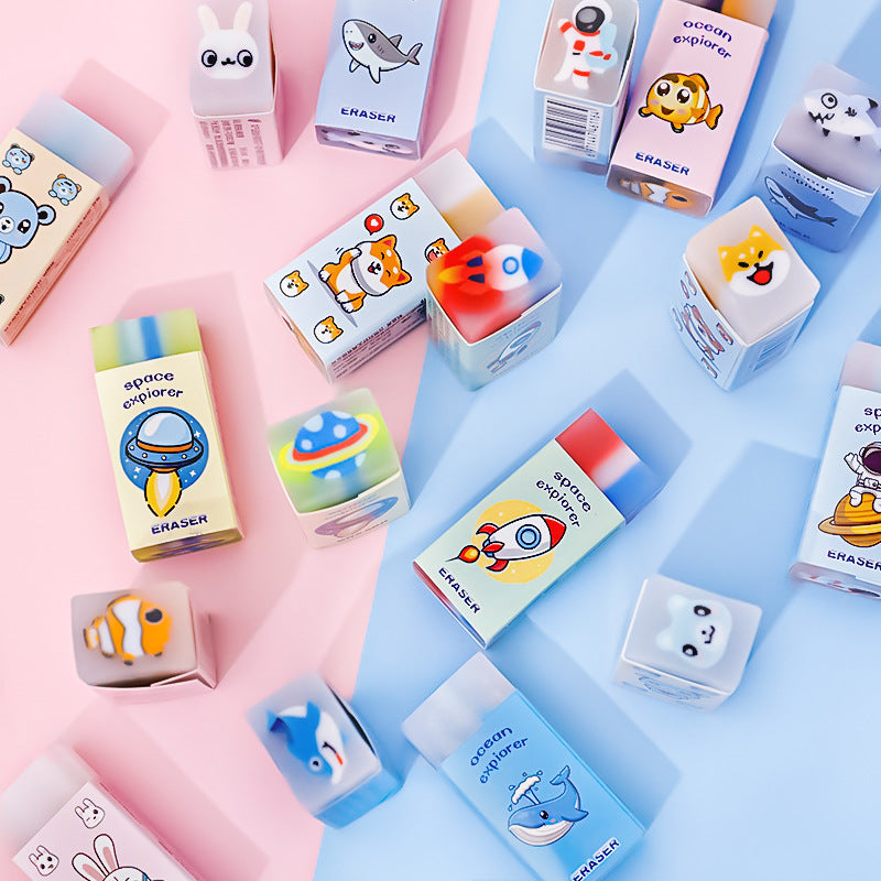 Wholesale PVC Cartoon Astronaut Slice Eraser