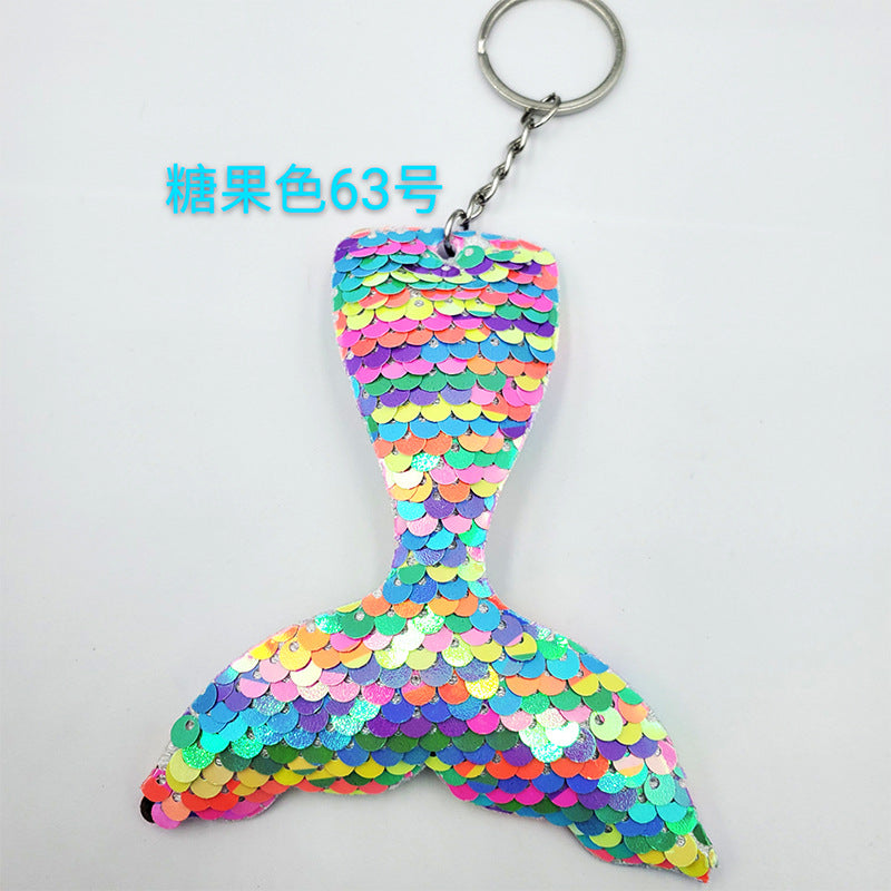 Wholesale Reflective Mermaid European and American Fashion Glitter Keychains