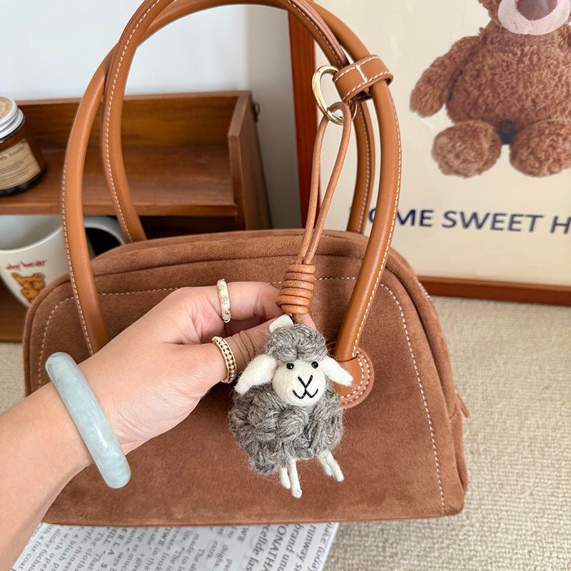 Wholesale Cute Curly Sheep Cartoon Plush Keychain