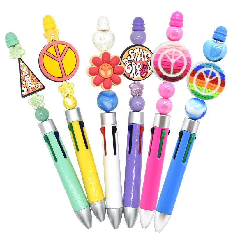 Wholesale Random 100pcs  Cartoon Love and Peace  Focal Beads