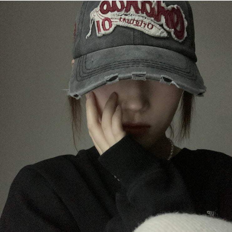 Wholesale Vintage Distressed Washed Ripped Denim Baseball Cap