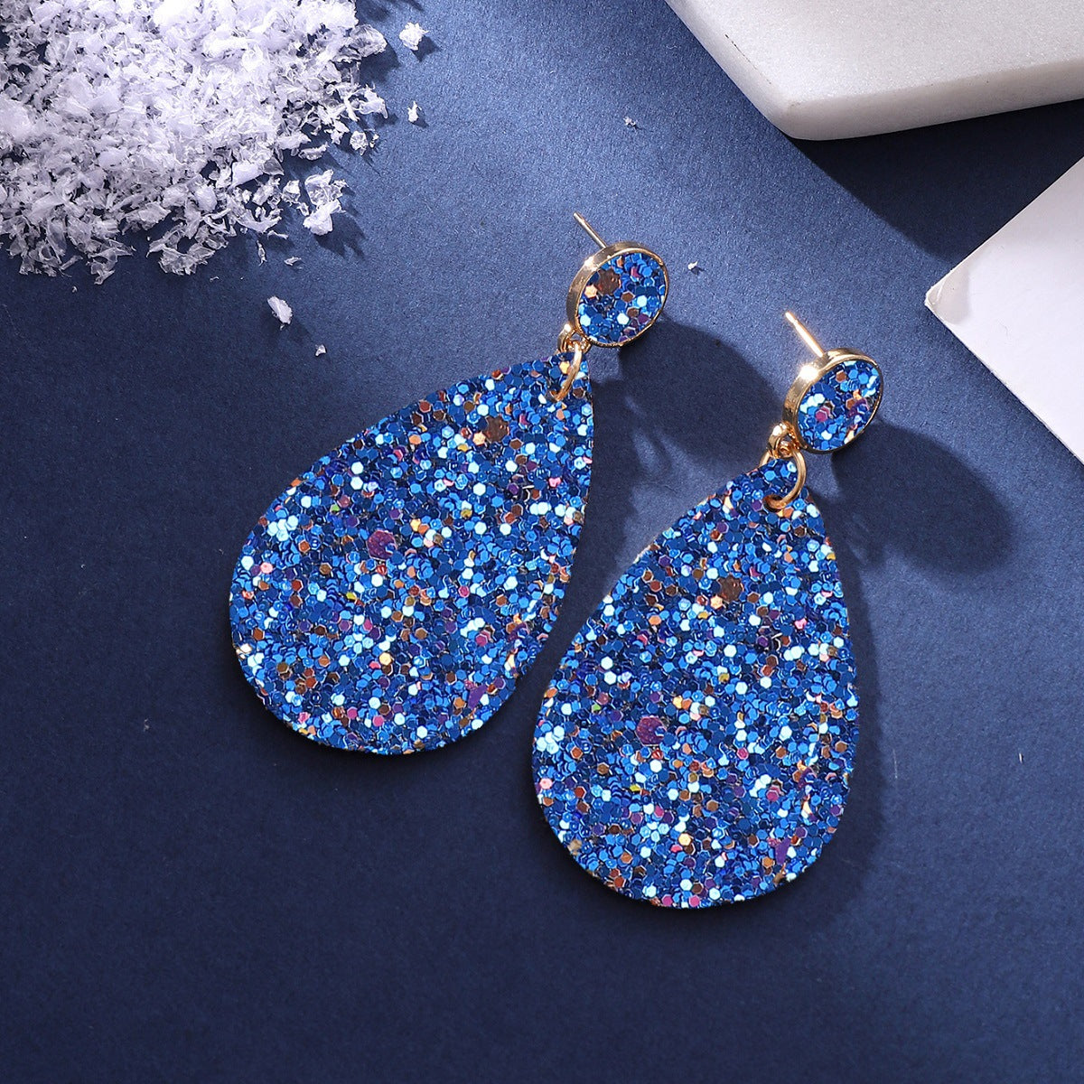 Wholesale Sequin Leather Earrings