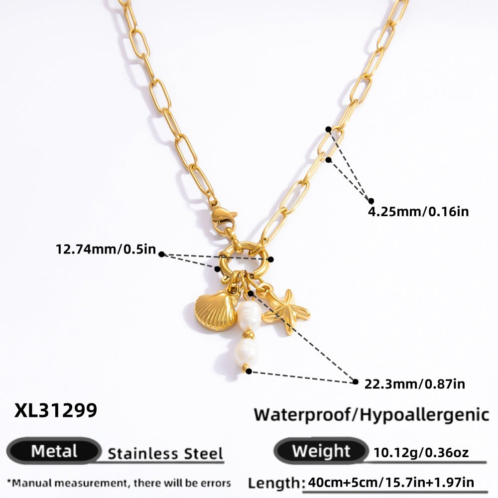 Wholesale INS style handmade pearl heart pendant