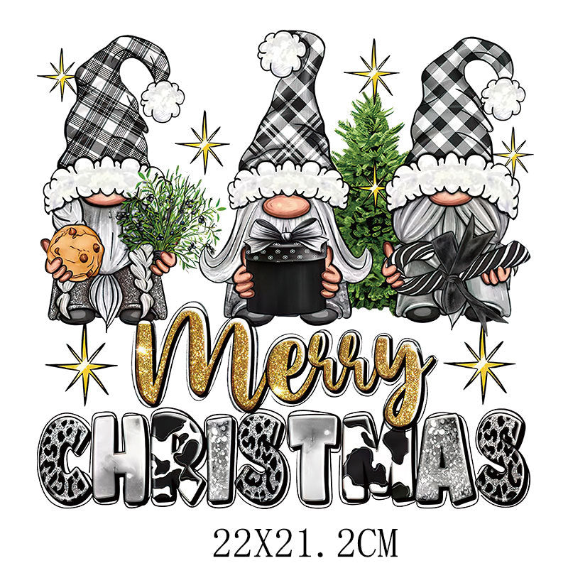 Wholesale Christmas snowman cartoon heat transfer  UV DTF Ready to Press Transfers Wraps