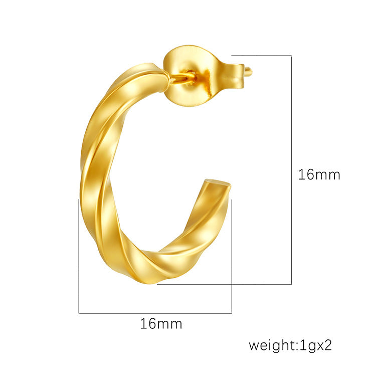 Wholesale Titanium Steel Geometric Women' s Earrings Luxury Style